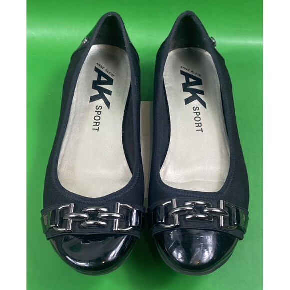 Anne Klein Sport Womens 8M Alexa Slip-On Flats Black-scuff on left toe - Picture 1 of 10
